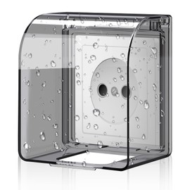 YFLeomry Socket Outdoor Rain Cover 11.9 x 10.5 x 7.3 cm Socket Rain Cover Type 86 Switch Cover Sockets Cover Transparent for Bathroom Kitchen Balcony Living Room
