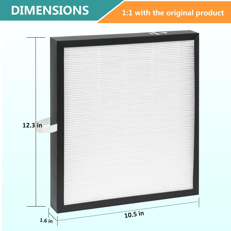 Lhari 2 Pack KJ217 Air Purifier Filter Replacement, Compatible with