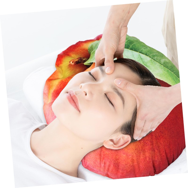 Operitacx Peach Shaped Plush Cushion Novelty Fruit Pillow for Sofa