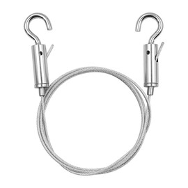 Pack of 2 ZONADAH Panel Light Suspension Kit, Lighting Fixture Accessories, Lock Wire Device, Stainless Steel Wire Rope Safety Rope, Wire Rope Clamp, Installation Kits