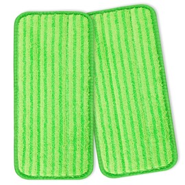 Reusable Mop Pads Compatible with Swiffer Wet Jet Mop, Wet Pads Refills Wet Dry Mopping Cloths Microfiber Mop Pads Replacements for Swiffer Wetjet 12" Mop Wood Floor Cleaning Washable 2 Pack