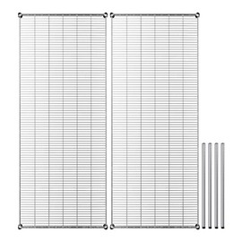 PRO&Family 30" x 72" NSF Chrome 2 Wire Shelf Kit 27" Posts.