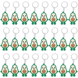 CiciBear - Paquete de 24 llaveros de aguacate para decoración de fiesta para invitados, fiesta temática de frutas, baby shower, fiesta escolar, cumpleaños infantil