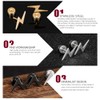 Screw Flat Back Black Lightning Bolt Stud Earrings for Women