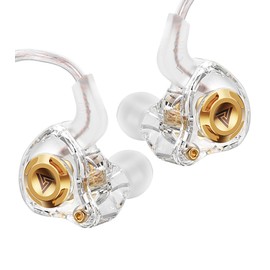 Jacuate Wired Gaming Headphones IEM Earphones with 1DD，QKZ Ak6 SRS in Ear Monitor, HiFi Earbuds, Crystal Clear Hi-Res Sound with Microphone&New 11mm Dynamic Driver for Gaming,Video Musicians, Singers