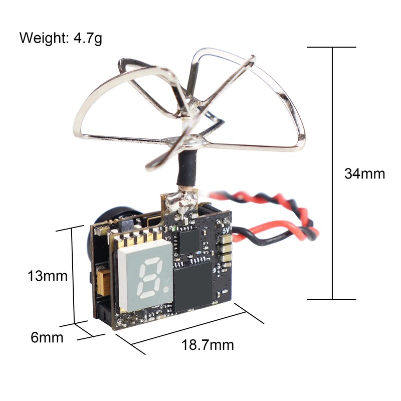 AKK C163 Super Mini 5.8GHZ 40CH 200MW FPV Transmitter 600TVL