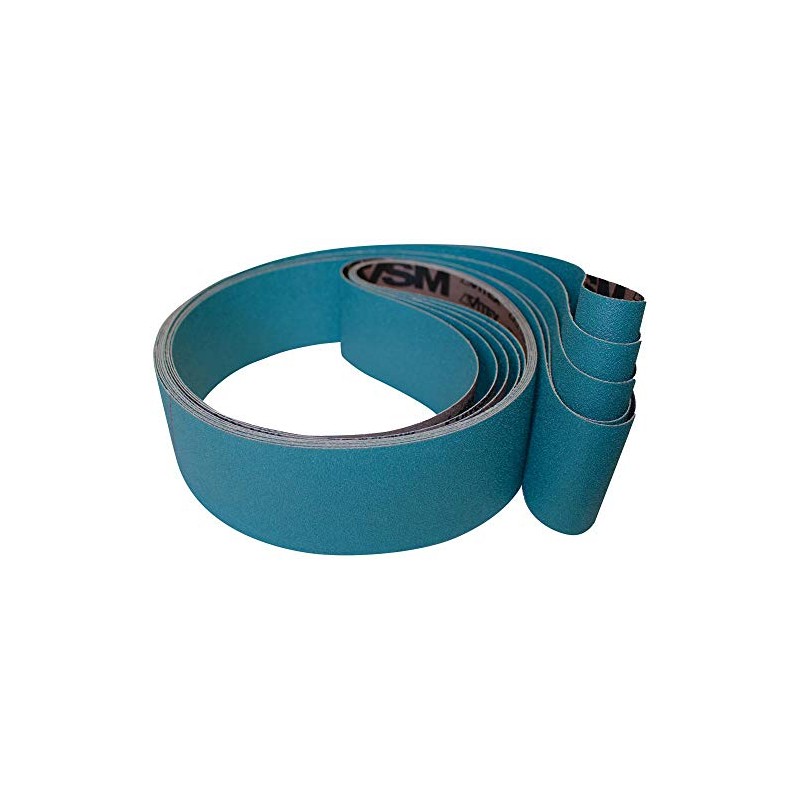 VSM 712780 Zirconia-Corundum Grit 80 Abrasive Belt, Blue, 50x1000mm