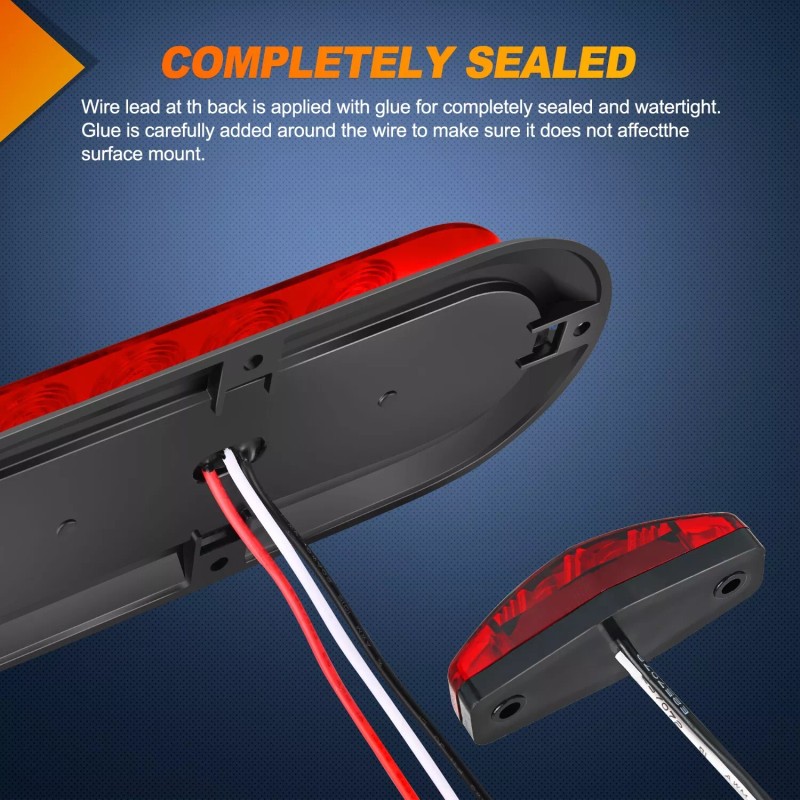 Nilight LED Trailer Light Kit 6 Inch Oval Stop Turn