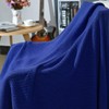 PiccoCasa 100% Cotton Knit Throw Blanket,Solid Lightweight Decorative Throws and