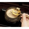 Cogit Incense Burner Ash Candelabra Cleaning Stick, Gold, Total Length