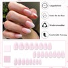 Virellay Almond Fake Nails, Artificial Fingernails, Press On Nails Almond