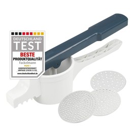 Fackelmann easyprepare Spaetzle Press for Potatoes, Spaetzle, Spaghetti Ice Cream and Co, Press with 3 Perforated Discs in Different Thicknesses (2–3 mm), Robust and Ergonomic