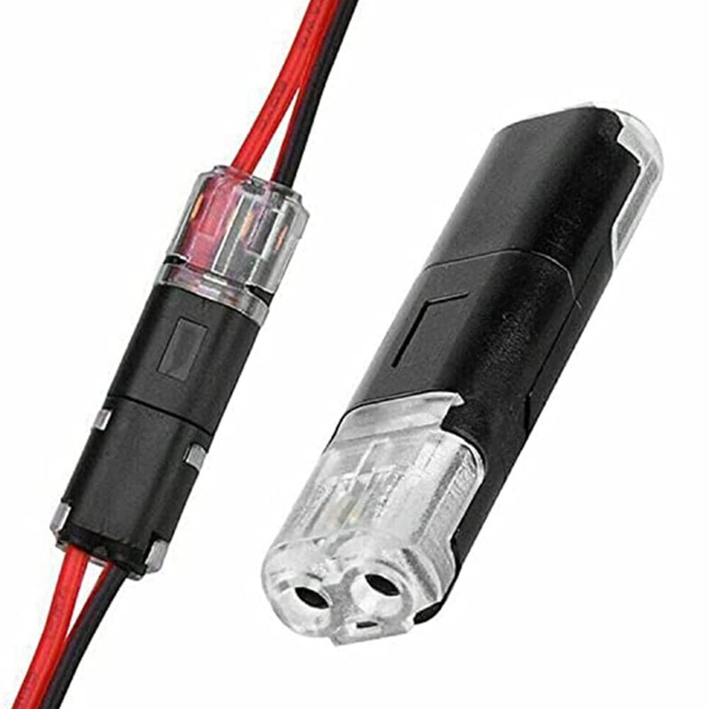 Myqqhbs 40PCS Double-Wire Push-In Connector with Locking Buckle,Low Voltage Wire