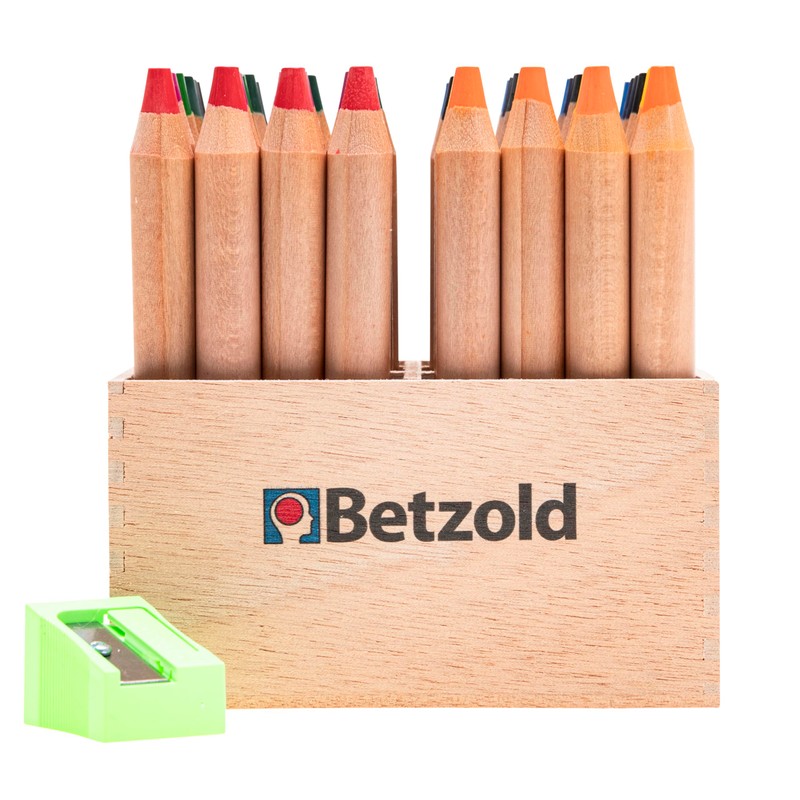 Betzold - Colouring Pencils, 48 Pieces in Wooden Stand, with