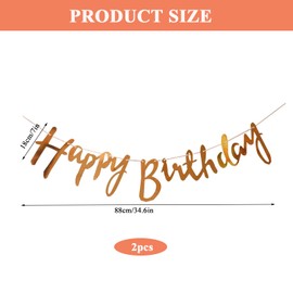 Happy Birthday Garland, Rose Gold Birthday Garland, Happy Birthday Banner for Birthday Party Decoration, Happy Birthday Decoration