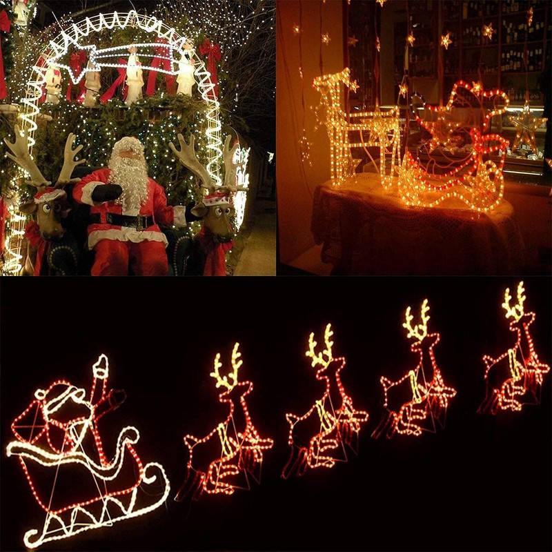SURNIE LED Rope Lights Outdoor Warm White, Waterproof 33FT Cuttable