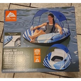Ozark Trail Rapid Rider Canopy River Tube w/Removable Shade 48.4"x48.4"x20
