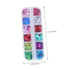 Gatuida 2 Boxes Love Heart Nail Glitter Sequins Nail Art Decoration Stickers High Luster for Manicure DIY Body Makeup Party Use