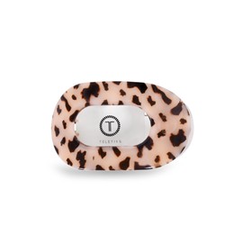 TELETIES - Large Flat Round Clip - Strong Grip, Bendable Teeth, Comfortable Curved Design - For Lying Down, Yoga, Driving & More - Ideal for Thick Hair - For All Hair Textures - Blonde Tortoise