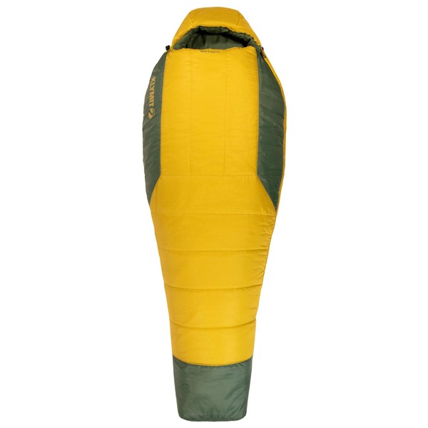 Klymit Wild Aspen Lightweight Mummy Sleeping Bag, 0°F Cold Weather Sleeping Bag for Camping, Hiking, and Backpacking, Yellow, Extra Large