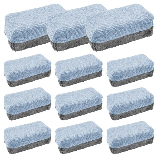 GAOLAOSY 12PCS Ceramic Coating Applicator Sponge, Microfiber Rectangular Auto Polishing