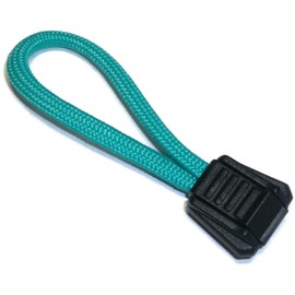 RedVex Snap Closure Zipper Pulls - 550 Paracord - Qty-10 - Choose Your Color and Size (Size 2.5-inch Teal with Black Ends)