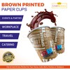 CHEF ROYALE 50 x 8oz Brown Printed Paper Cups -
