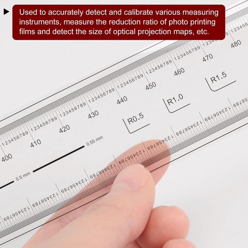 sourcing map Film Flexible Ruler 100 cm 0.1 mm Scale