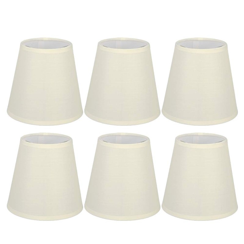 Hapivida 6Pcs Chandelier Lampshade, Household Modern E14 Clip On Fabric