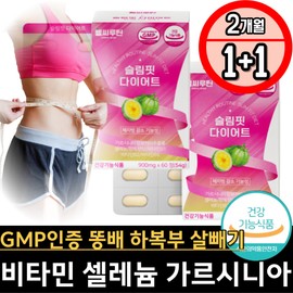 건강한 가르시니아 다이어트 에너지 비타민B 영양제 똥배 하복부 상복부 옆구리살 지방 태우기 셀레늄 셀렌 판토