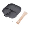 Egg Frying Pan 2 Round Cup 3 Section Stick Proof