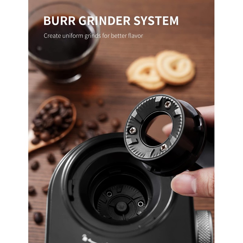 SHARDOR Burr Coffee Bean Grinder Electric, Adjustable Burr Mill with