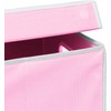 Simple Houseware Foldable Laundry Hamper Basket with Lid, Pink