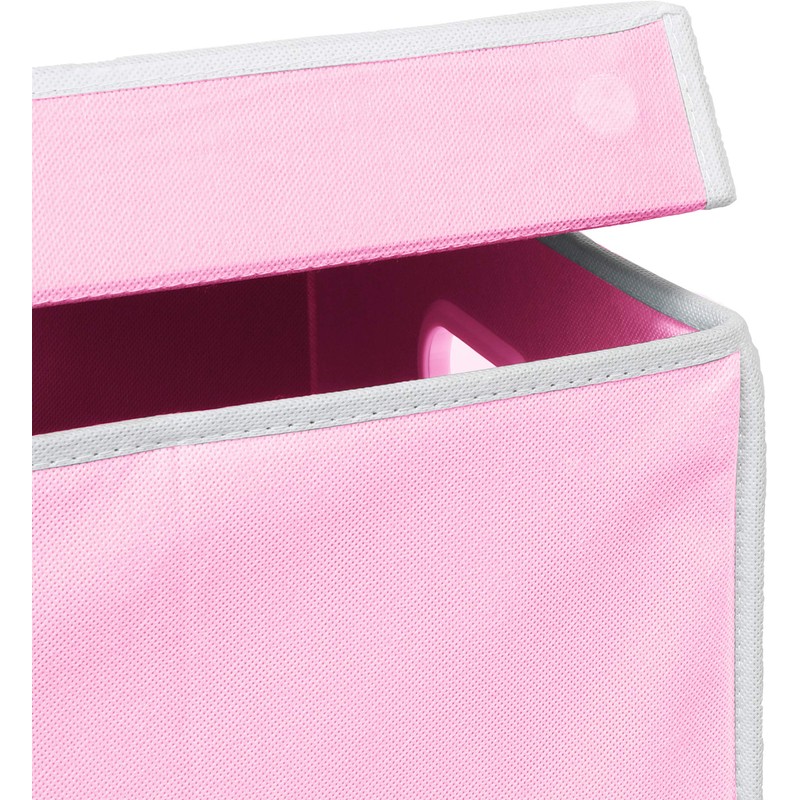 Simple Houseware Foldable Laundry Hamper Basket with Lid, Pink