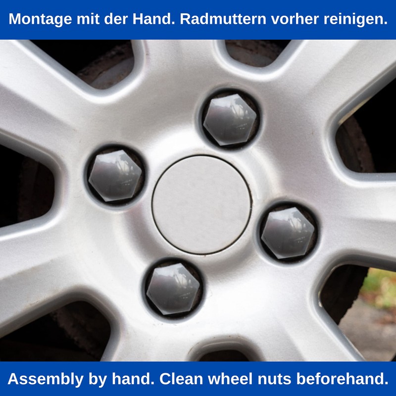 Wheel Bolt and Nut Caps Set, 21 Pieces, for 21
