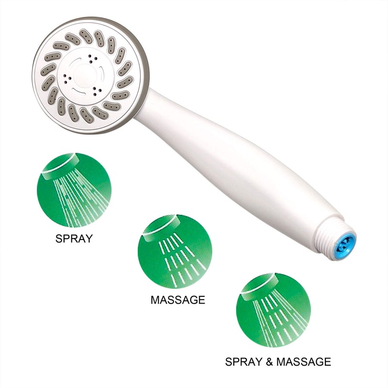Aplha Set 3-Functions Handheld Shower with Pivot Ball Holder and
