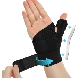 Unbranded Thumb Wrist Support Brace Carpal Tunnel Sprain Splint Arthritis Left Right Black
