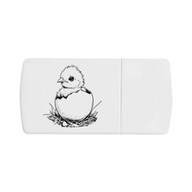 'Baby Chick Coming Out of Egg' Pill Box with Tablet Splitter (PI00034049)