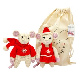 Crochet Kit - Christmas Mice Cute Crochet Toy Amigurumi Craft Kit