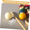 WOONEKY 3pcs Transparent Acrylic Billiard Chalk Box Portable Travel Case