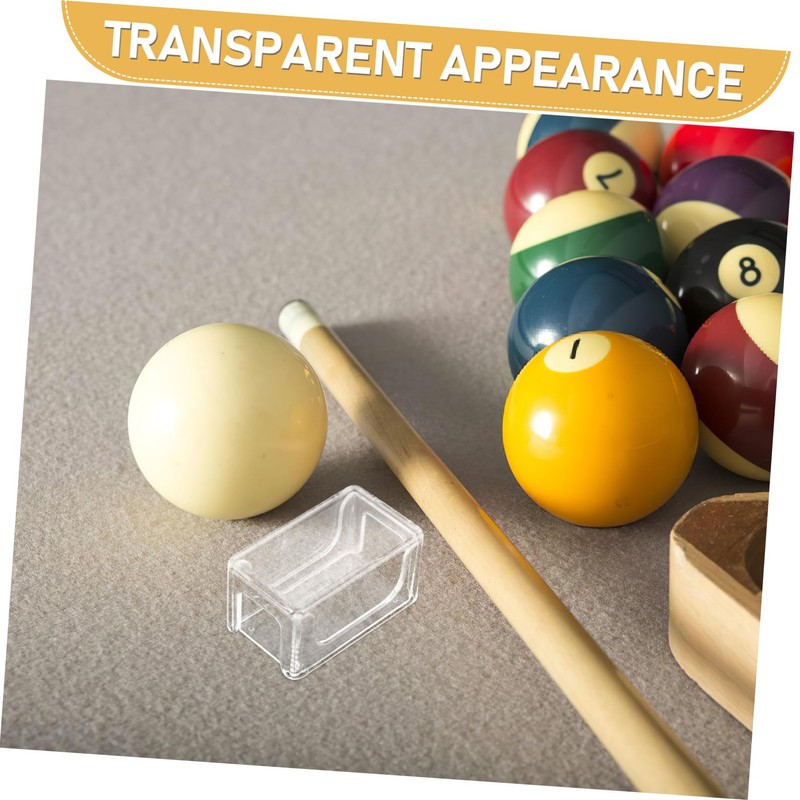 WOONEKY 3pcs Transparent Acrylic Billiard Chalk Box Portable Travel Case