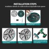 SIUKE Universal Woodworking Hole Opener, Adjustable Punch Saw Tool, 45-130MM,