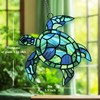 Sea Turtle Suncatcher Decor, Sea Turtles Stained Glass Window Hanging