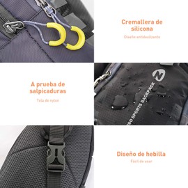 NIERBO Mochila Antirrobo,Bolsa de Pecho Hombro-Mochila Pechera Táctica de Hombre Cuerpo Cruzada,Multifuncional Mochila Deportiva para Senderismo,Campamento,Escalada y Ciclismo(con Bolsa de Botella)