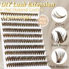 SLSXNL Brown Lash Clusters Wispy Natural False Eyelashes C Curl
