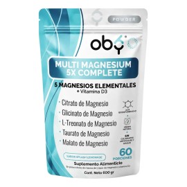 Oby Magnesio Complex Polvo Citrato Glicinato Treonato Taurato Malato Oxido Alta Concentracion 000mg Porcion Vitaminas Mujer Hombre Magnesium Complejo