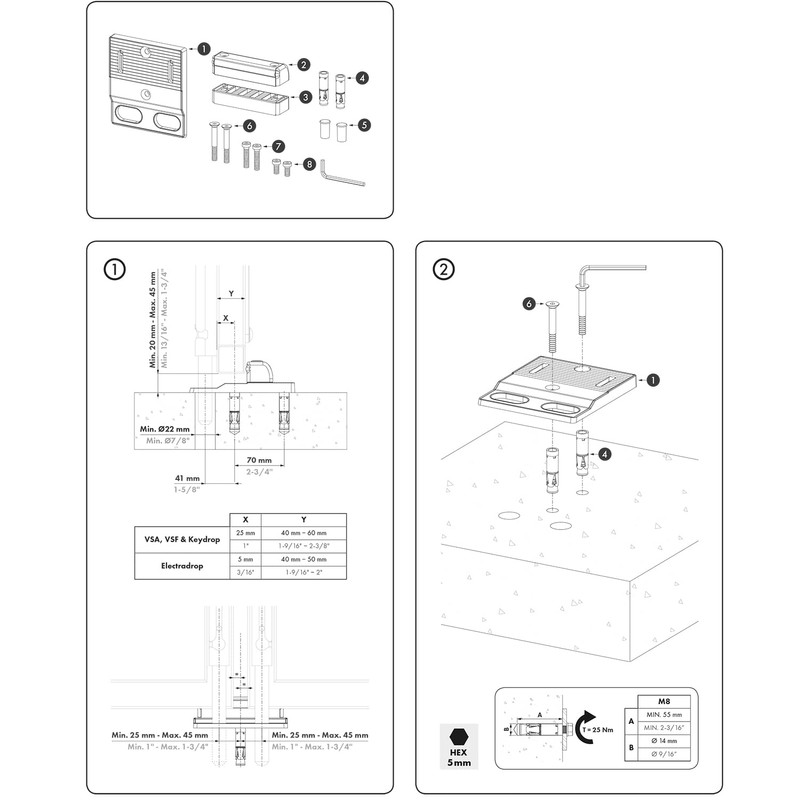 Locinox Sabo floor stop for screwing on double wing gates,