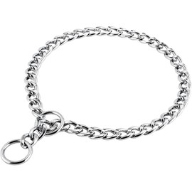 PETTOM Choker Collar Dog, Dog Choke Chain Strong for Dogs, No Pull Iron Metal Dogs Check Chain Collar for Outdoor Training - XS Diameter 2.5mm Length 45cm