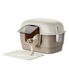 Cat Litter Box with Litter Mat and Scoop,High Wall Enclosed