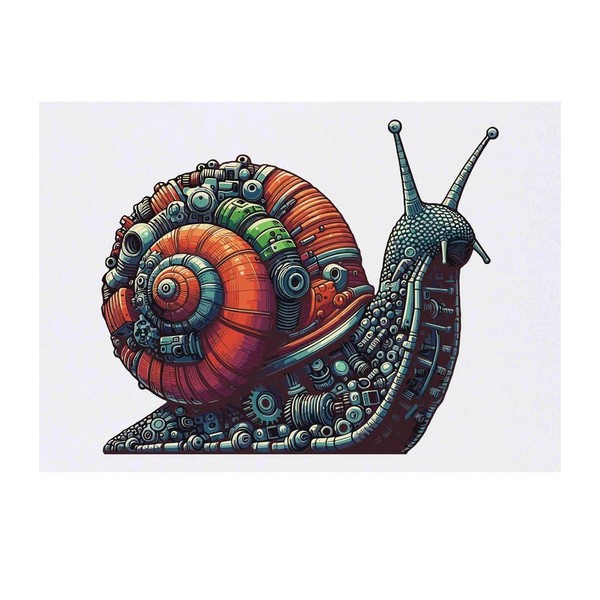'Steampunk Snail' Temporary Tattoo - Water Resistant, Skin-Safe, Non-Toxic Transfer
